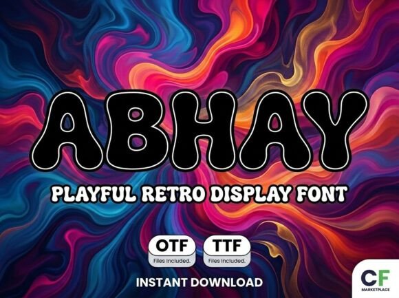 Abhay Font: Practical Retro Design Applications