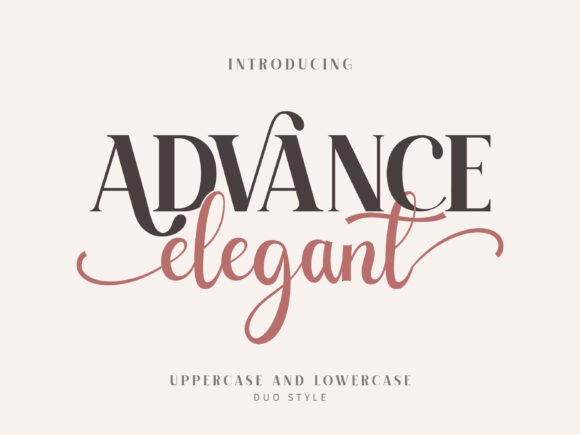 Advance Elegant: Blending Serif and Script Typography