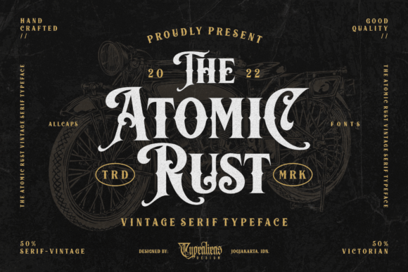 Atomic Rust: Vintage Typography for Modern Design