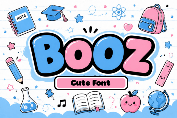 Booz: A Playful Bubble Font for Cute Branding
