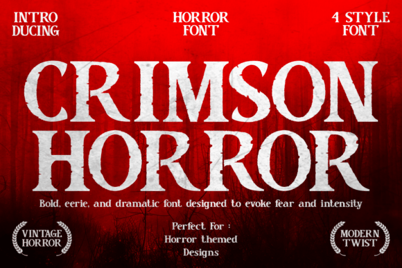 Crimson Horror: Integrating Bold Serif Typography into Fear-Based Visual Design