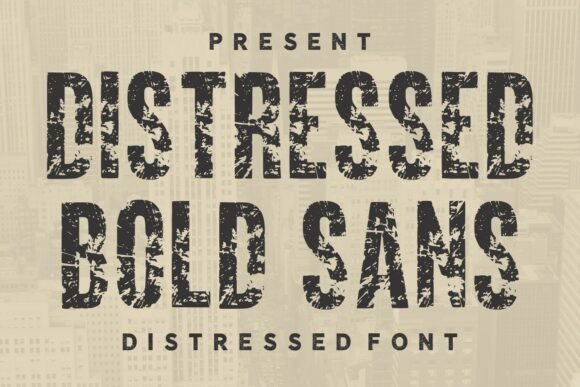 Distressed Bold Sans: Rugged Display Typography