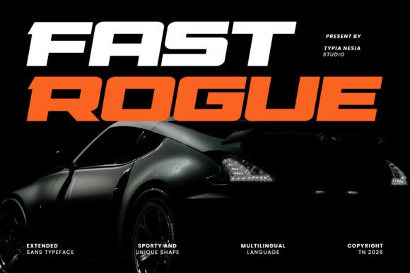 Fast Rogue: Bold Racing Typography