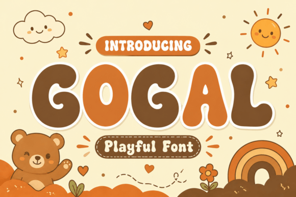 Gogal: Bold Retro Bubble Display Typeface