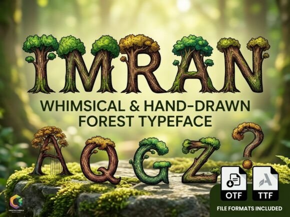 Imran Font: Organic Typography for Nature Design