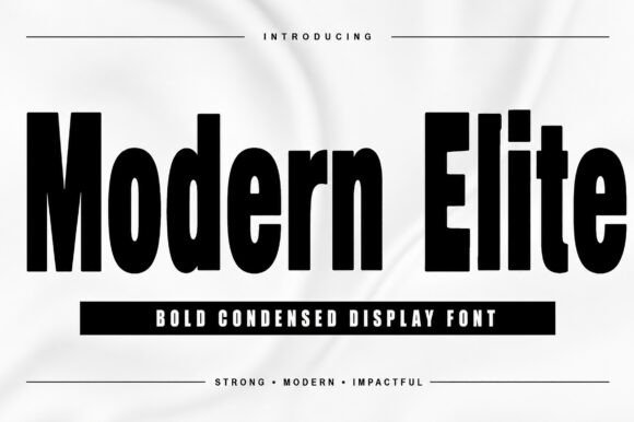 Modern Elite: Elevating Brand Identity with Bold Condensed Typography