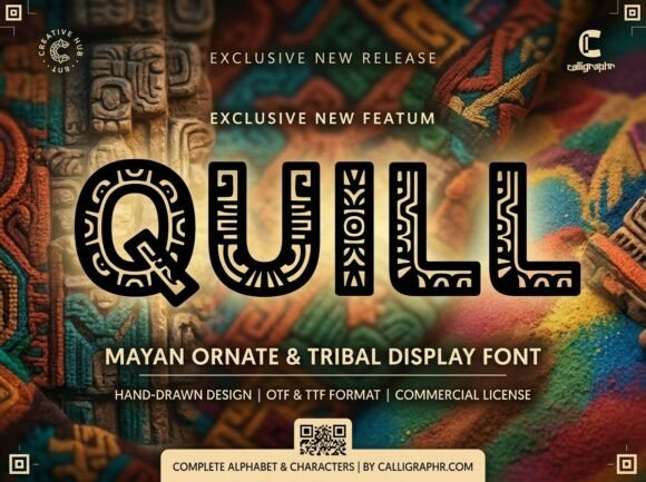 Quill: Authentic Mayan Typography for Modern Design