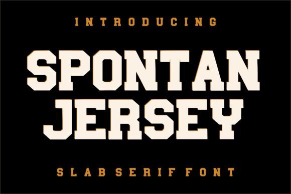Spontan Jersey: Elevating Athletic Branding with Bold Slab Serif Typography