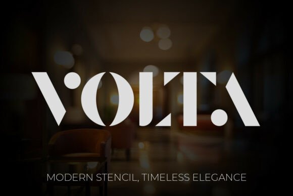 Volta: A Premium Stencil Display Font